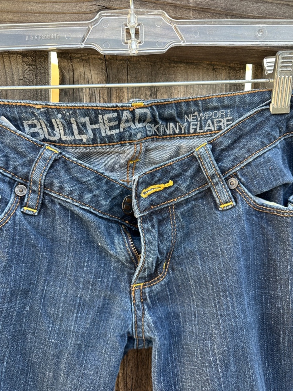 Bullhead Women's Dark Blue Flare Jeans - skinny - Picture 2 of 6